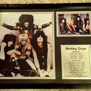 Vintage Framed Music Collector Layout-Motley Crue